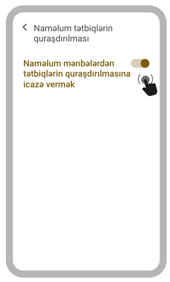 Naməlum mənbələrdən tətbiqləri quraşdırma