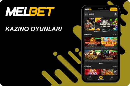 MelBet tətbiqində kazino oyunları