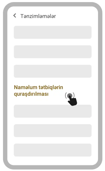 Naməlum mənbələrdən tətbiqləri quraşdırma